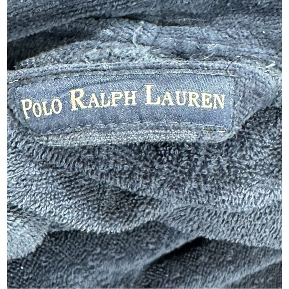 Polo Ralph Lauren Terry Cloth Robe Men's Small/Medium Belted Blue Logo Cotton - Picture 6 of 9